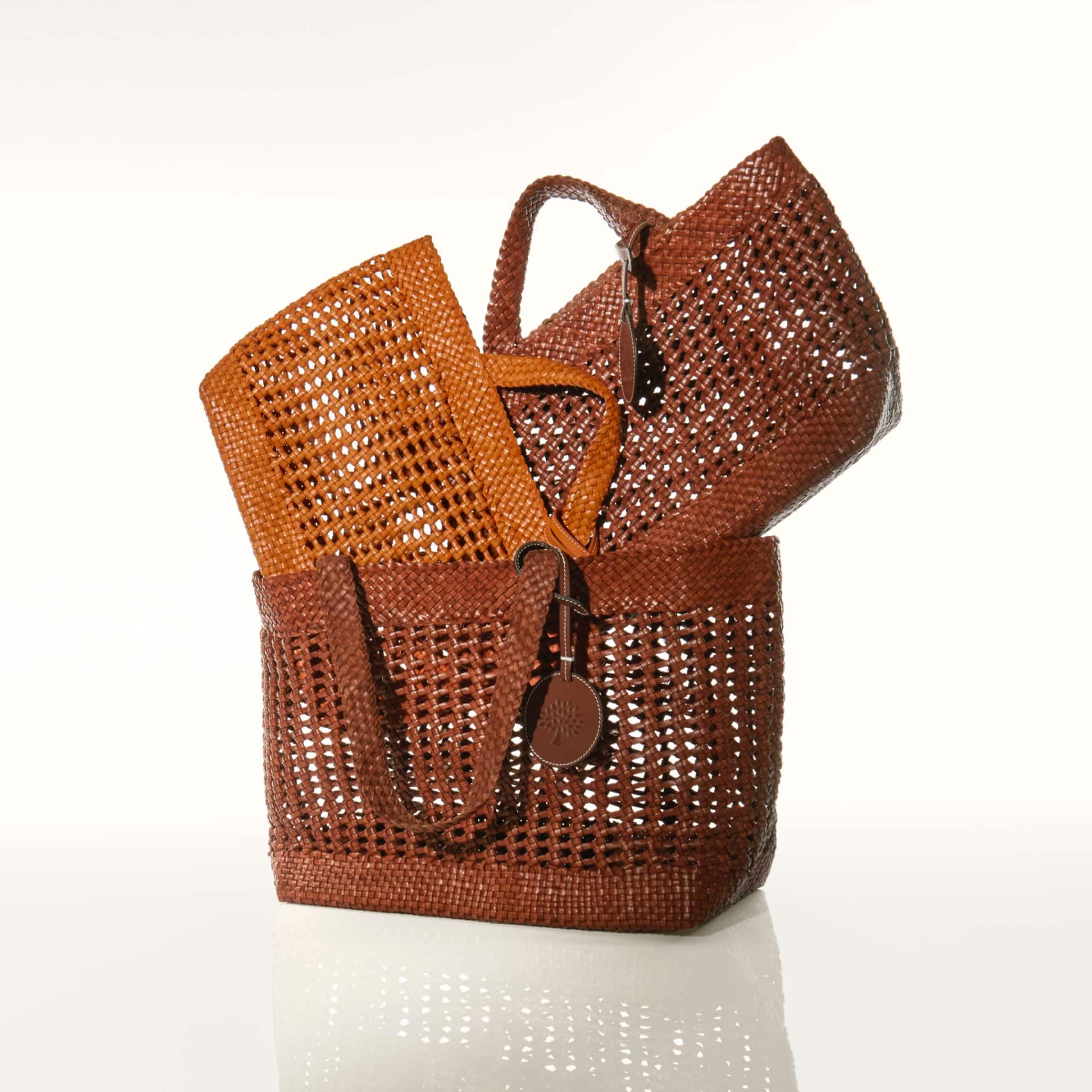 Woven tote bags perfect for summer picnics, outdoor outings, and lifestyle accessories from Victoria.