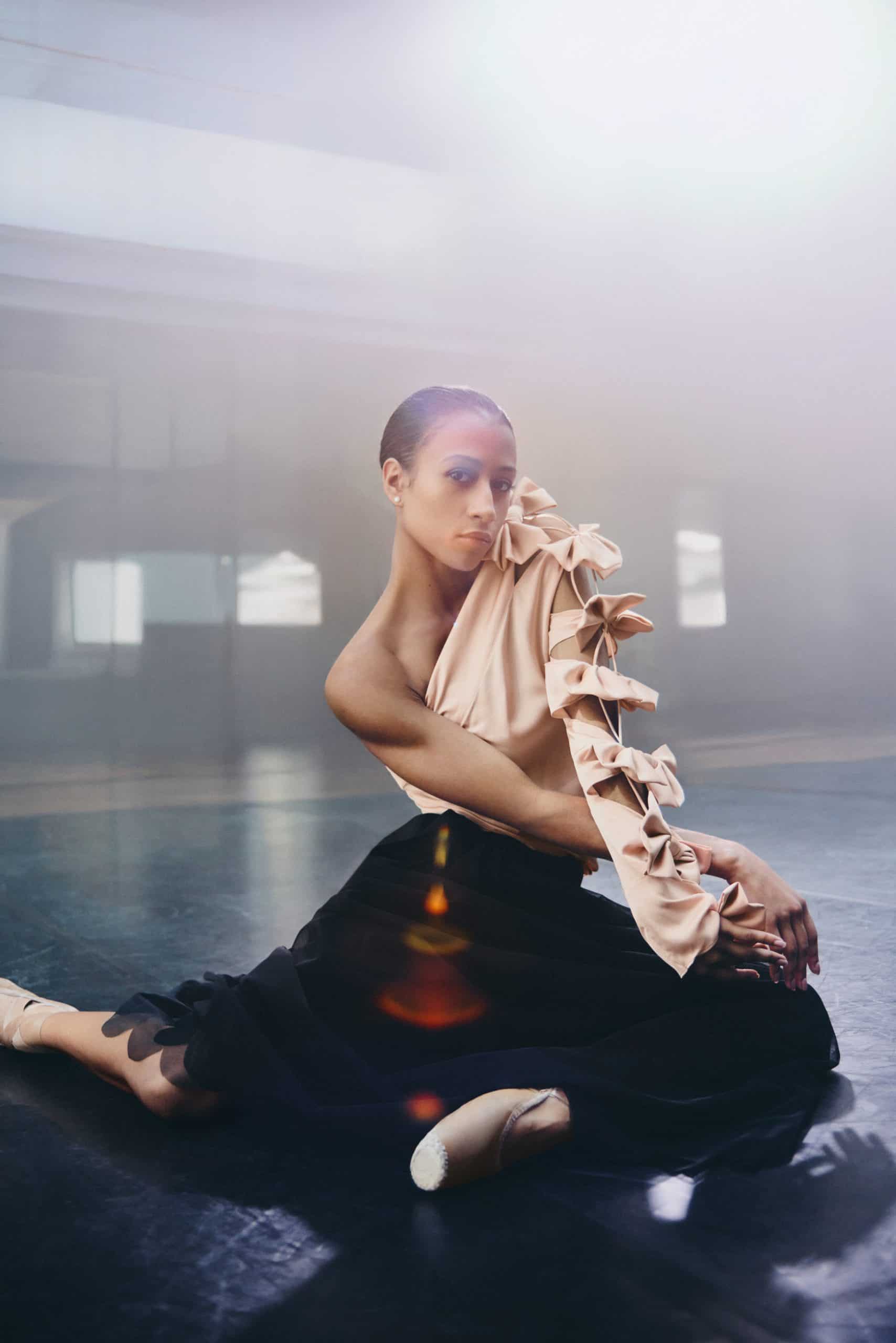 Ballet dancer in rehearsal at Victoria Leeds, showcasing grace and style for The Royal Ballet collab.