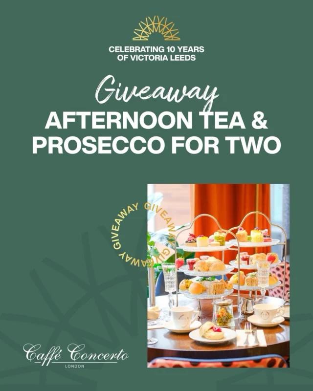🎁 GIVEAWAY DAY 1 ✨

We’re officially kicking off 10 days of giveaways to celebrate 10 years of Victoria Leeds!

First up, you could win an Afternoon Tea and Prosecco for two people at @caffeconcertouk 🥂

To enter today’s giveaway:
1. Follow @victorialeeds_ and @caffeconcertouk 
2. Comment ‘10 Years’ on this post
3. For an extra entry, follow us on Tik Tok @victorialeeds_ 

This is just day 1, you can enter for each prize that drops every day. All 10 winners will be selected at random on the 26th October. 

Uk 18+ only, full T&C’s can be found on our website- link in bio. 

🎉Good luck!