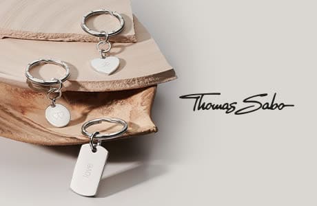 Engraved Thomas Sabo rings and charms for personalised jewellery.