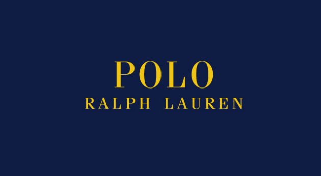 Polo Ralph Lauren logo on navy background, luxury fashion brand.