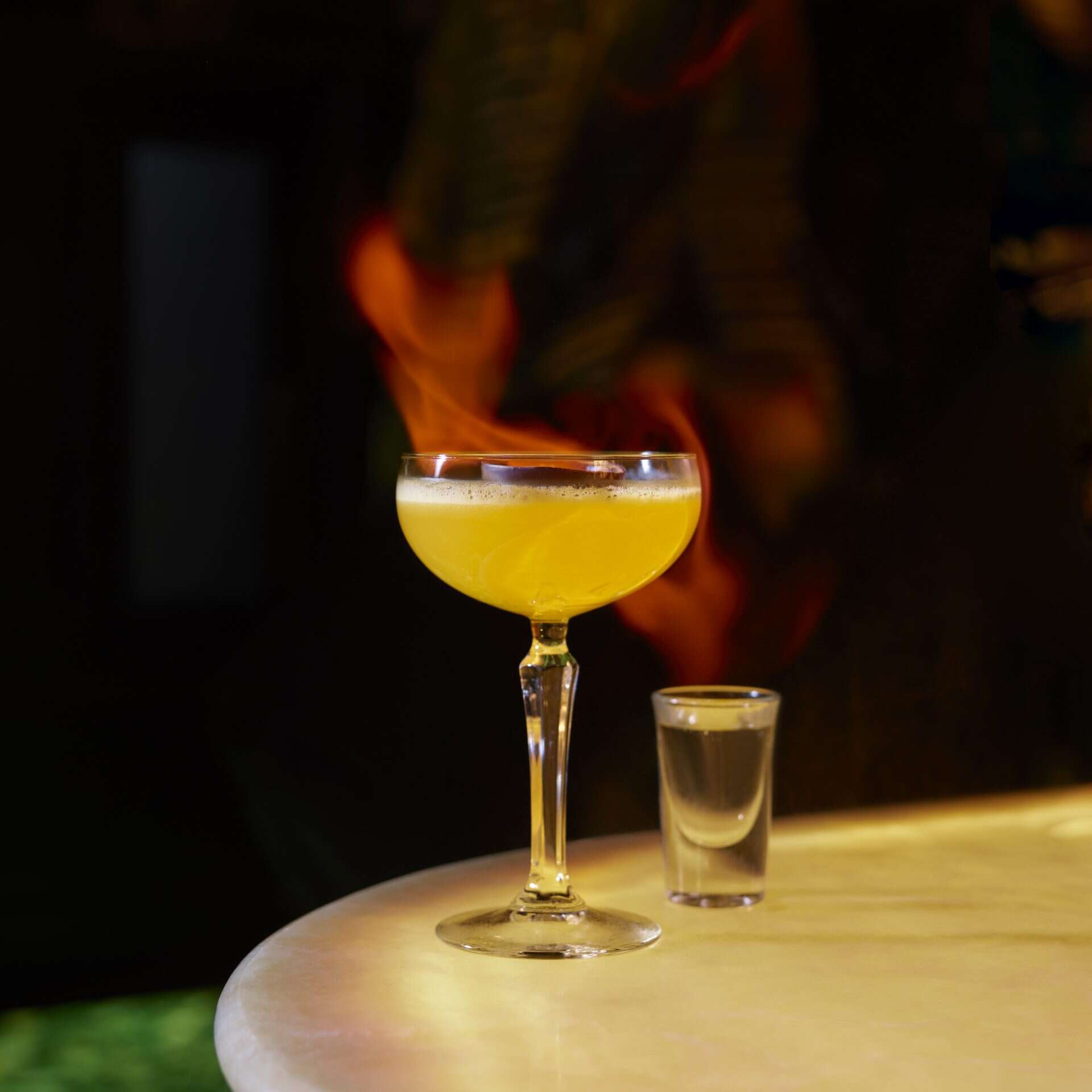 Elegant cocktail at The Ivy Asia, Victoria Leeds, showcasing modern Asian-inspired drinks.