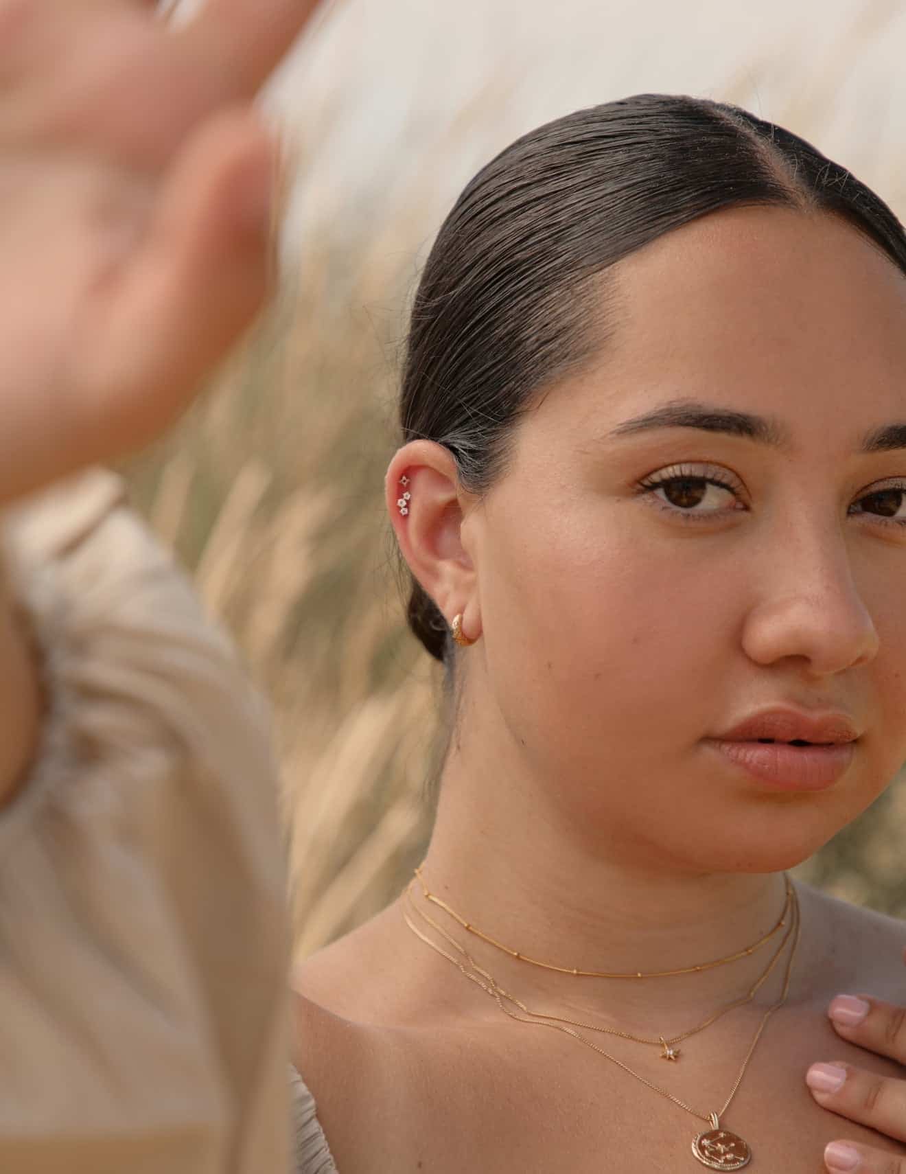 Young woman shopping at Victoria Leeds, promoting sustainable fashion brands.