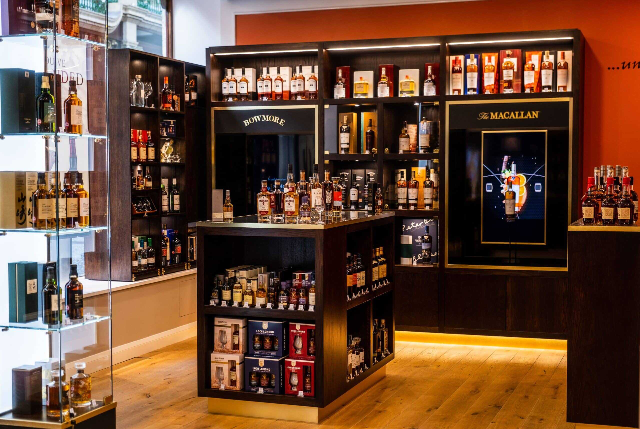 Victoria Leeds Whisky Shop with a wide selection of fine spirits and whisky brands.