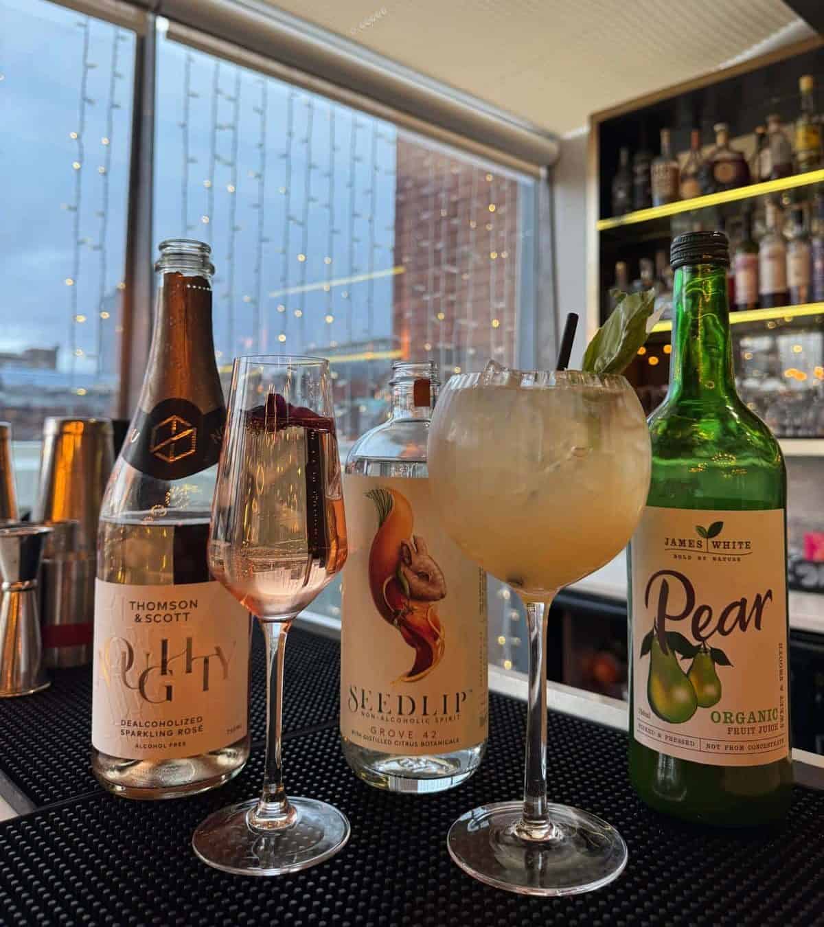 Refreshing non-alcoholic cocktails at Victoria Leeds for Dry January.