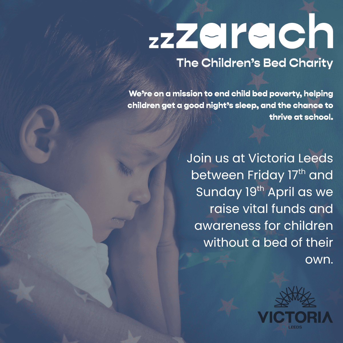 Victoria Leeds Children's Bed Charity Event for Child Sleep Support.