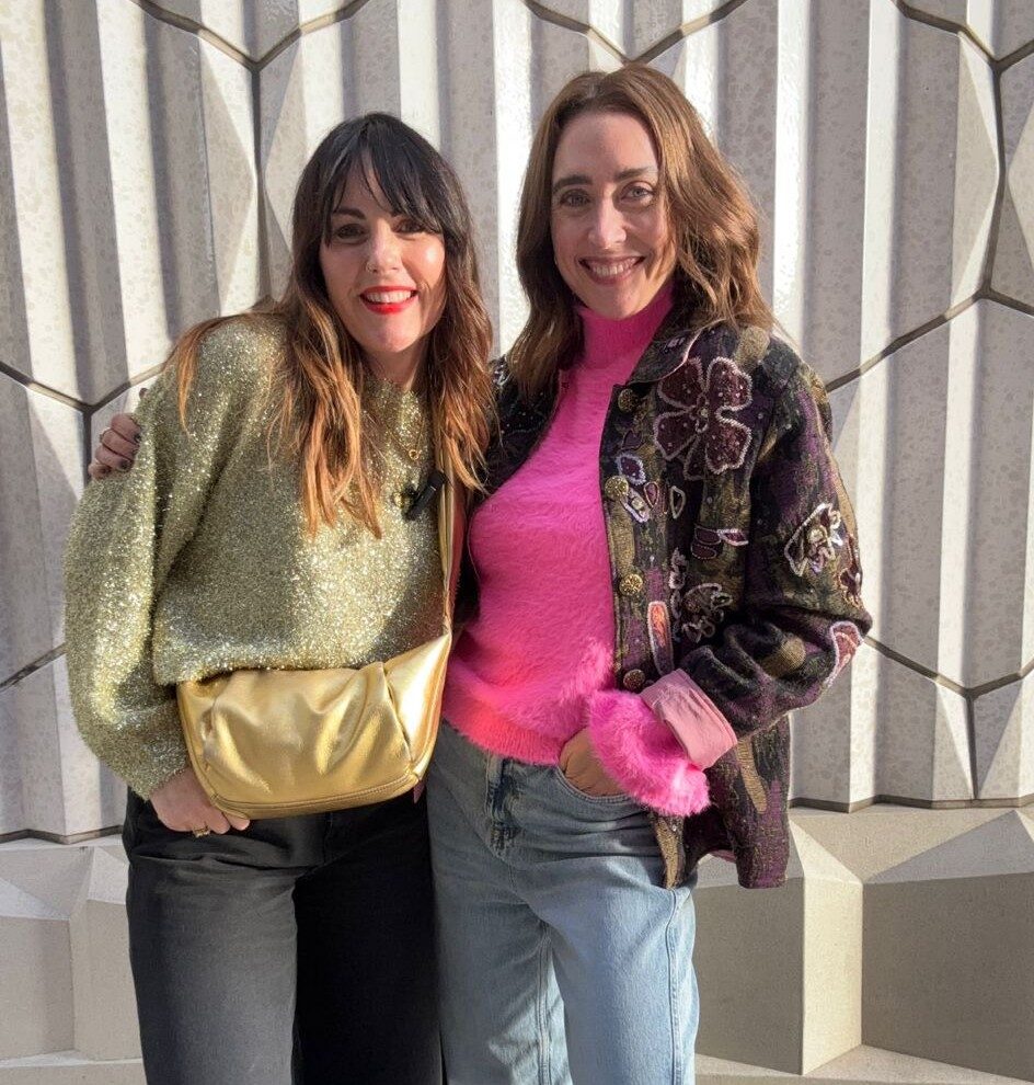 Elegant women posing at Victoria Leeds Fashion Week 2026 event.