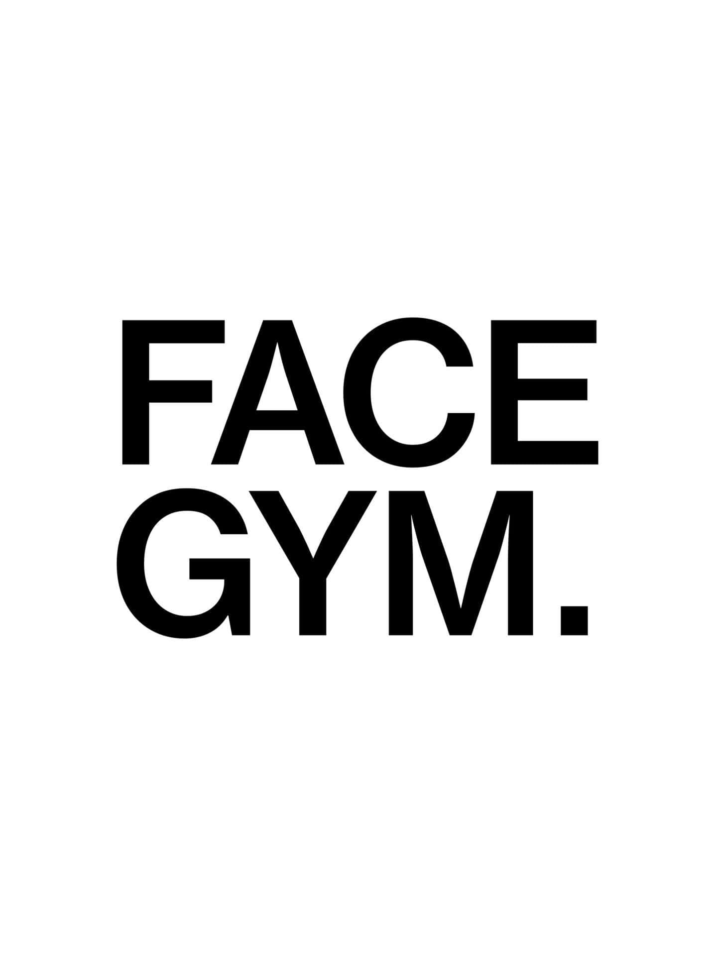 FaceGym logo with bold black text on white background.