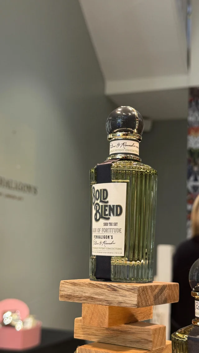 A fragrance for the bold, meet the new showstopper by @penhaligons 🩵

Designed to unlock your inner strength, the beautiful notes of peppermint, violet leaf and palo santo combine to awaken your senses and reduce stress. 

Head into their Victoria Quarter store to try the Bold Blend yourself! Trust us, it’s good✨