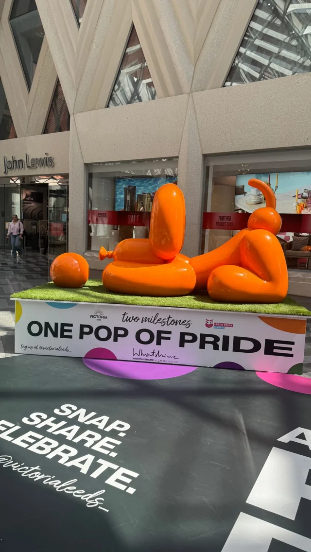 🐾The dogs have arrived…

@himwhatshisname in collaboration with @castlefineart have brought two of his POPek Balloon Dogs to Victoria Leeds to celebrate @leedsprideofficial 

Take a look in Victoria Quarter and Victoria Gate at the beautiful installations 🎈

Plus, we’re continuing our giveaway this weekend on Friday 17th & Saturday 18th between 11am-3pm outside John Lewis with Victoria Leeds water bottles - we’ll see you there!