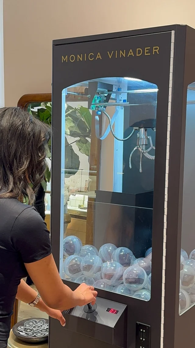 Your chance to win… 💎

Step into @monicavinader today or tomorrow to play for your chance to win their Signature Link Diamond Slim Bangle, plus other goodies!

Receive a claw machine token with purchases over £150+ spend, 100 prizes available per day.